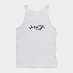 Dragon Flying in the Sky (Black) Tank Top